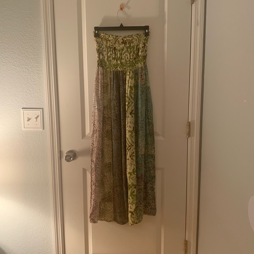 Batik Strapless Dress
